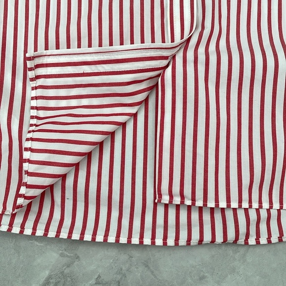 Women's Liz Claiborne Lizsport Button Down Cotton Long Sleeve Striped Shirt - Picture 8 of 16